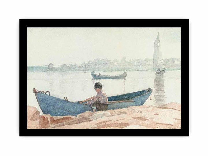 Boy with blue dory