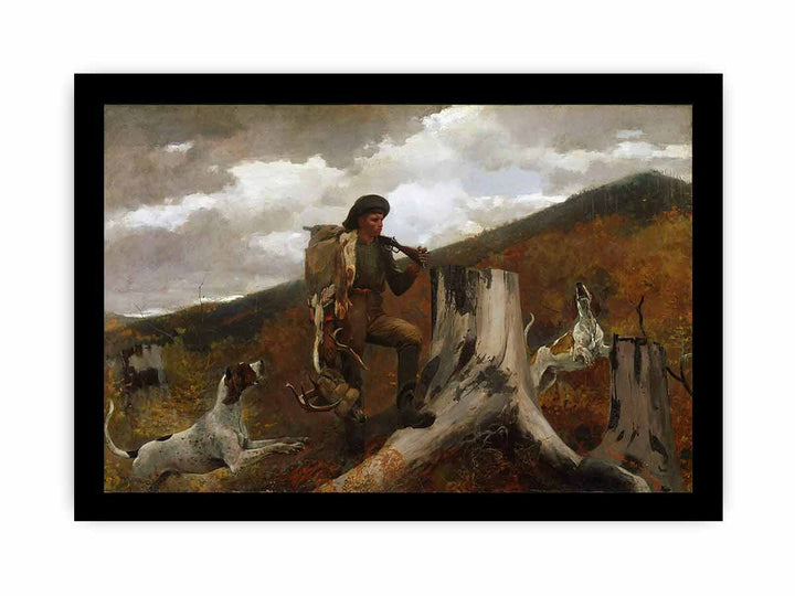 A huntsman and dogs