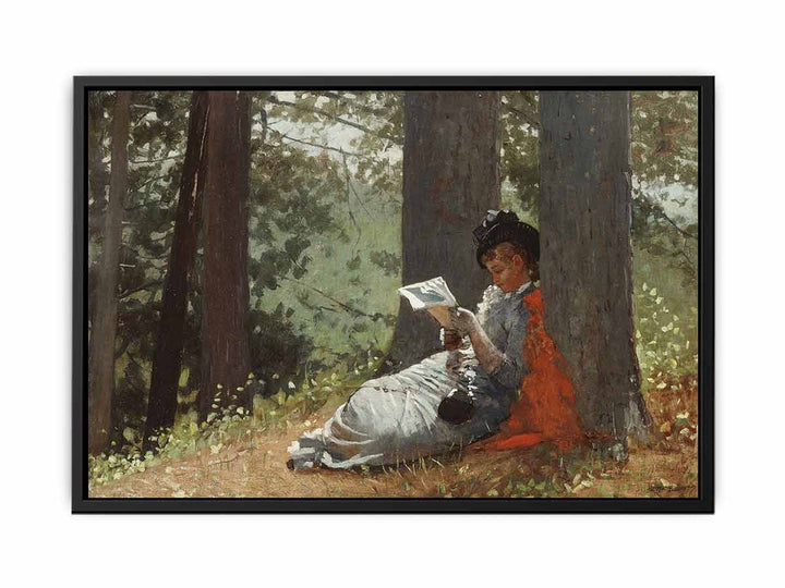 Girl Reading Under an Oak Tree