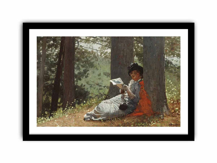 Girl Reading Under an Oak Tree