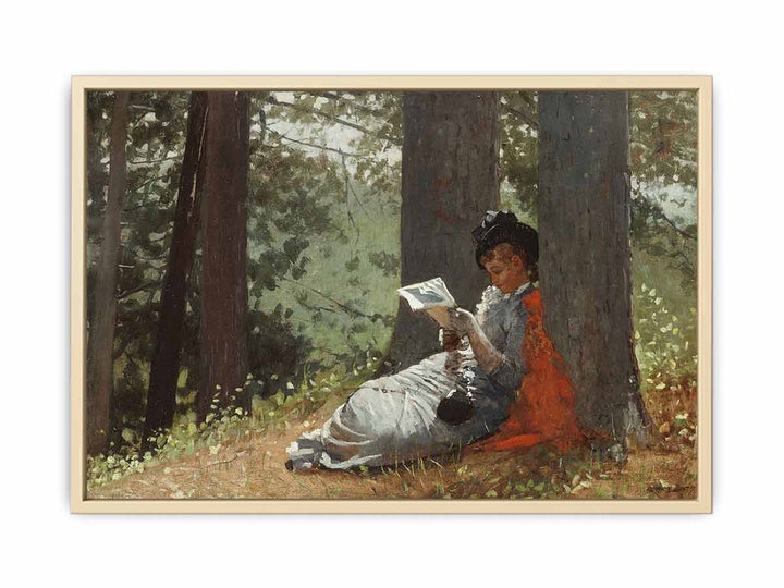 Girl Reading Under an Oak Tree