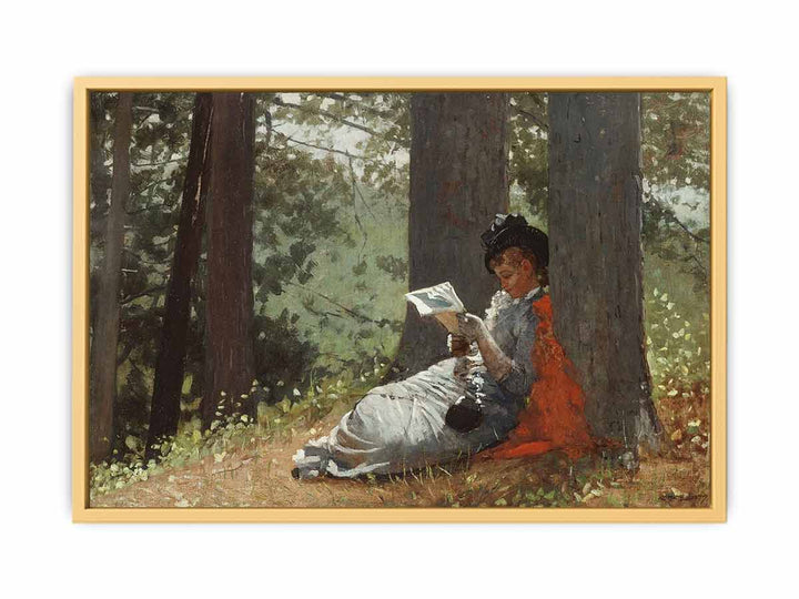 Girl Reading Under an Oak Tree