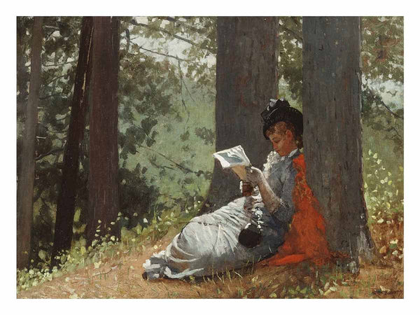 Girl Reading Under an Oak Tree