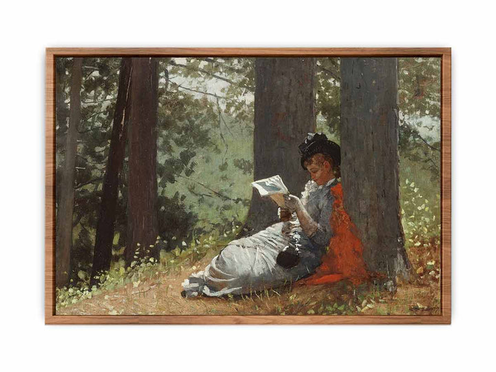 Girl Reading Under an Oak Tree