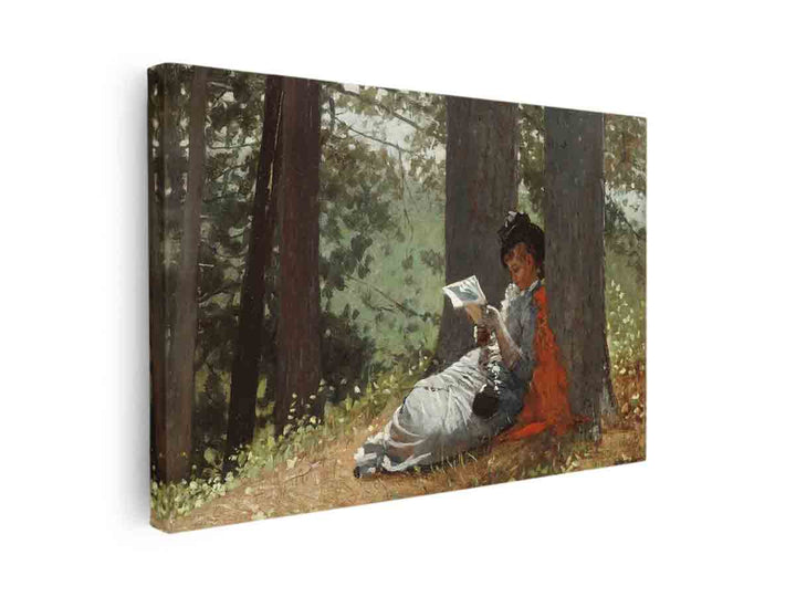 Girl Reading Under an Oak Tree