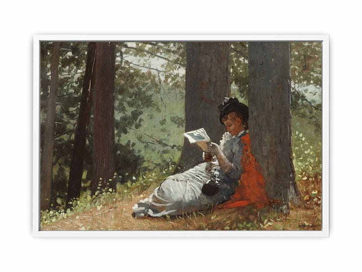 Girl Reading Under an Oak Tree