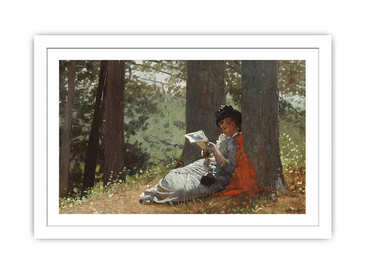 Girl Reading Under an Oak Tree