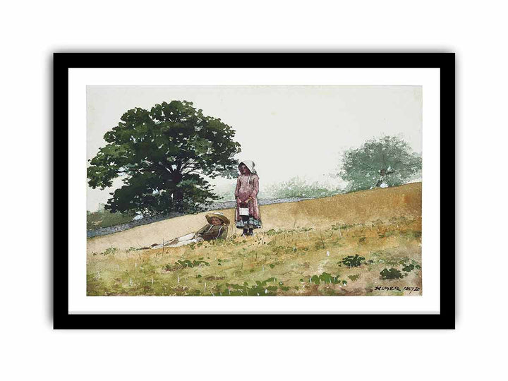 Boy and Girl on a Hillside