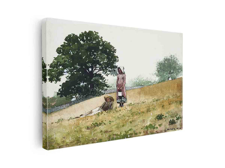 Boy and Girl on a Hillside