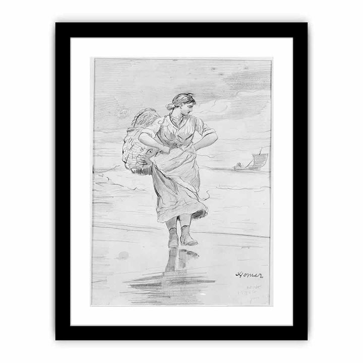 A Fisher Girl on Beach