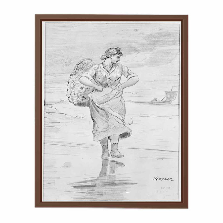 A Fisher Girl on Beach