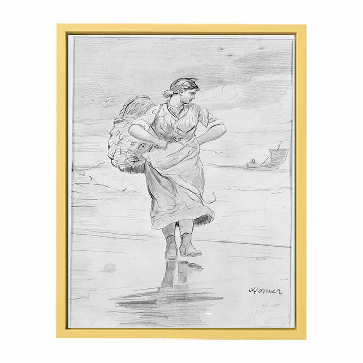 A Fisher Girl on Beach