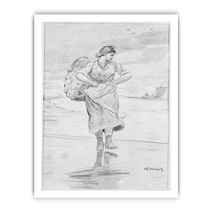 A Fisher Girl on Beach