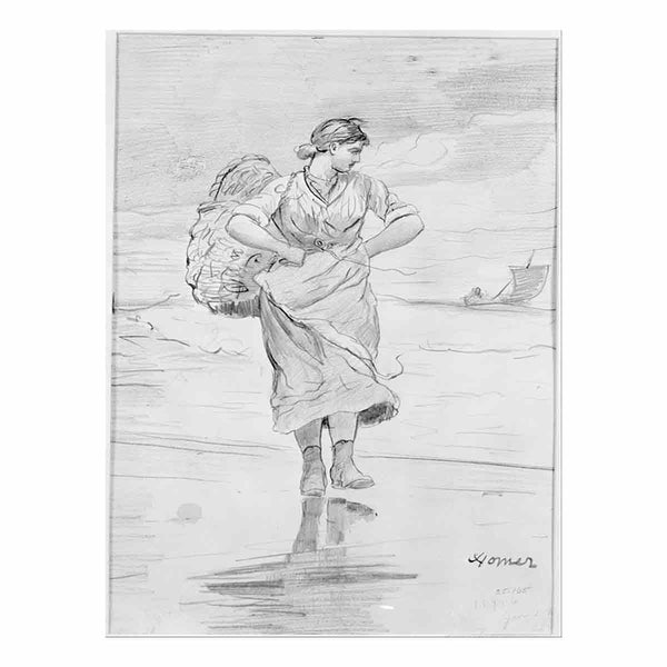 A Fisher Girl on Beach