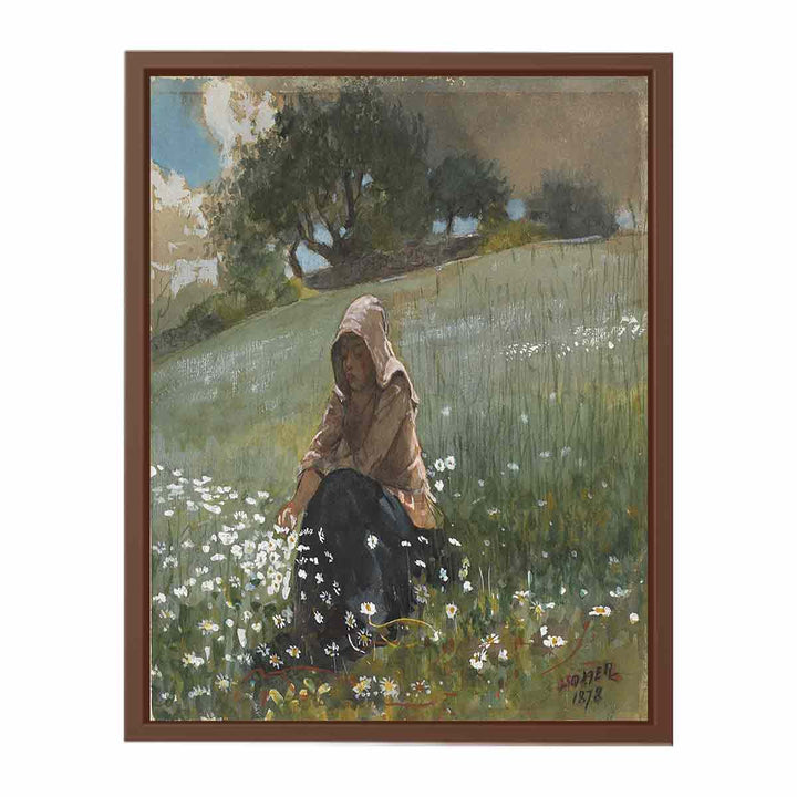 Girl and Daisies