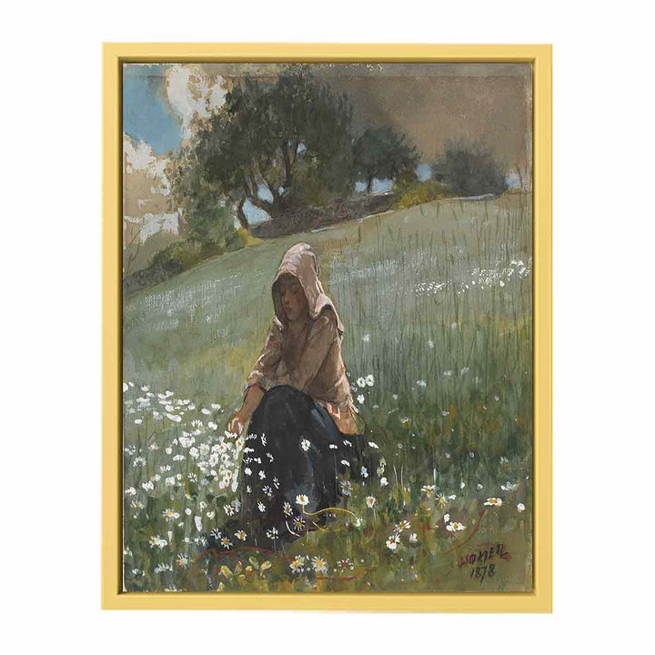 Girl and Daisies