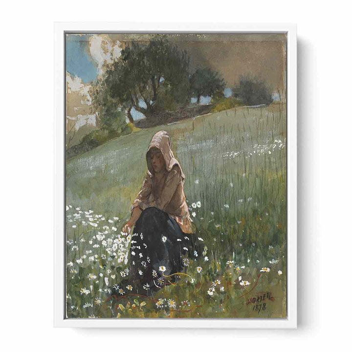 Girl and Daisies