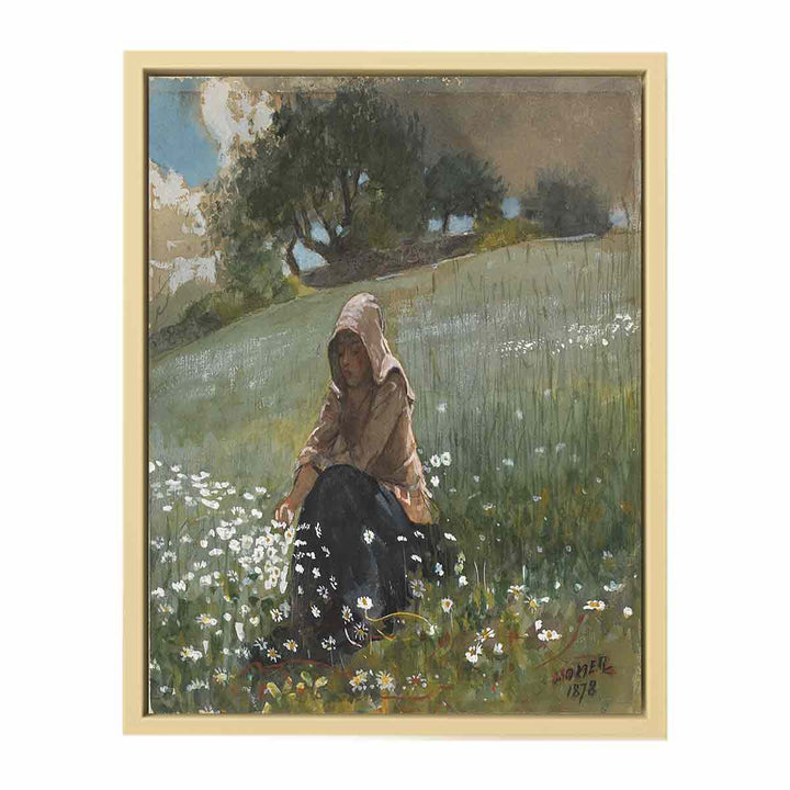 Girl and Daisies