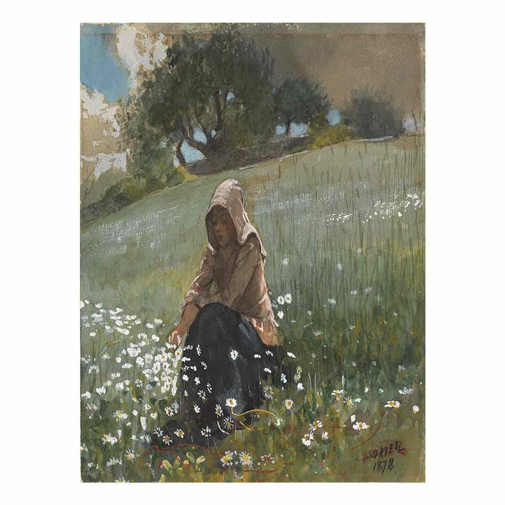 Girl and Daisies