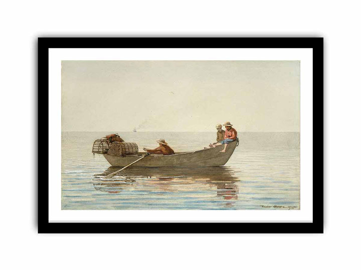 Three Boys in a Dory with Lobster Pots