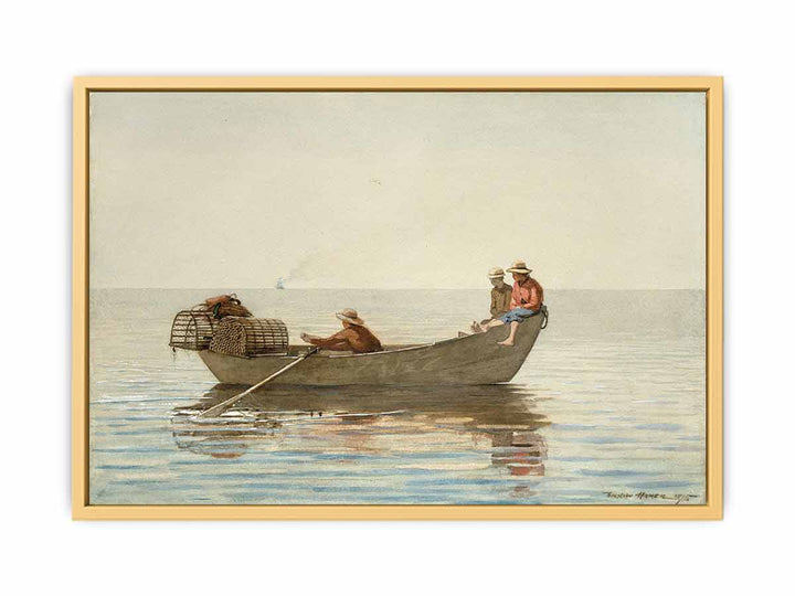 Three Boys in a Dory with Lobster Pots