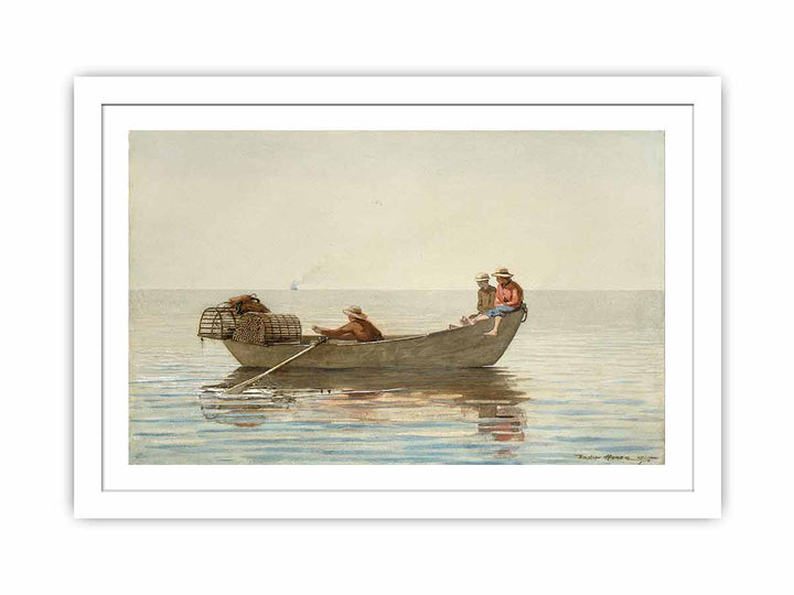 Three Boys in a Dory with Lobster Pots