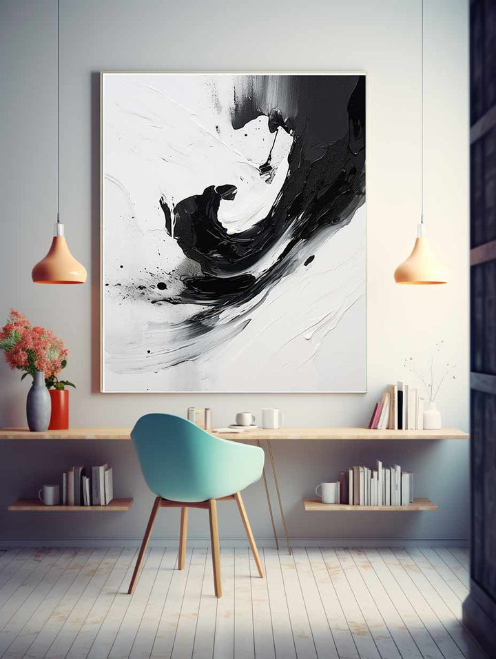 Black And Grey Abstract Painting