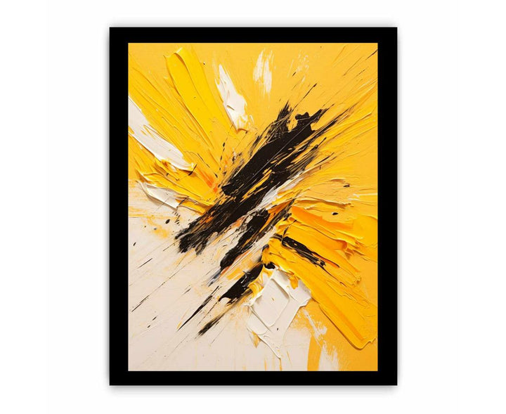 Knife Art Abstract Yellow Painting