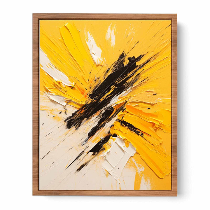 Knife Art Abstract Yellow Painting