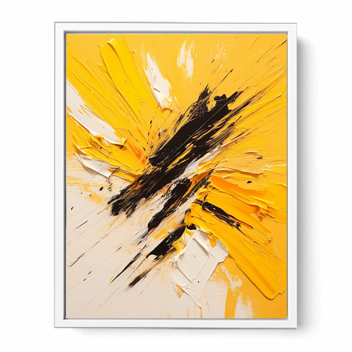 Knife Art Abstract Yellow Painting