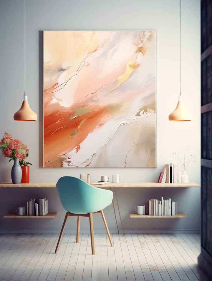 Nude Color Abstract Painting