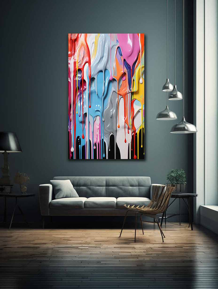 Dripping Color  Art Painting