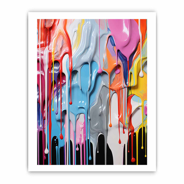 Dripping Color  Art Painting