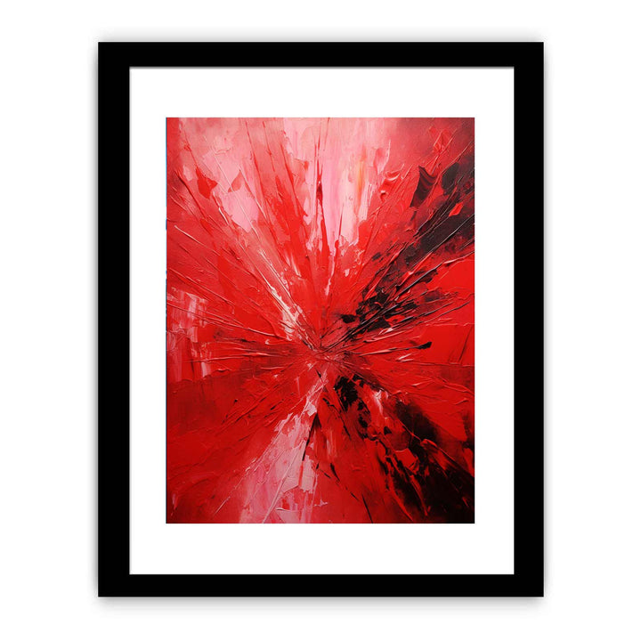 Knife Art Abstract Red Painting