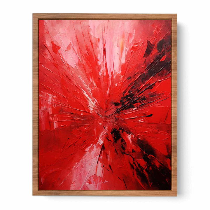 Knife Art Abstract Red Painting