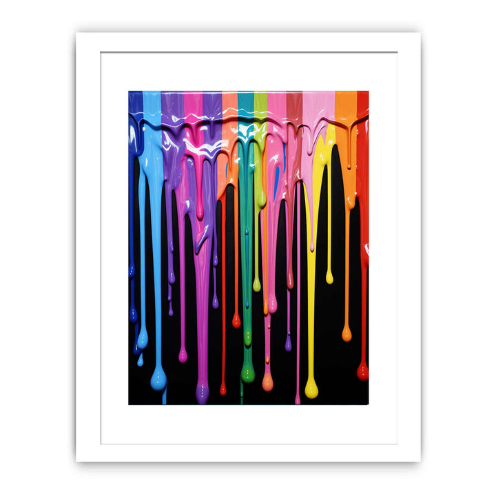 Black Dripping Color  Art Painting