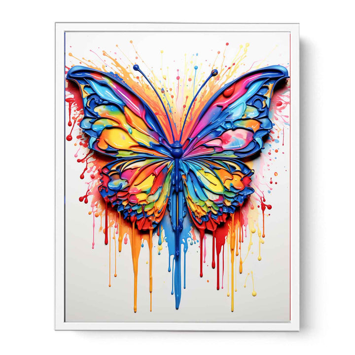 Butterfly Dripping Color  Art Painting