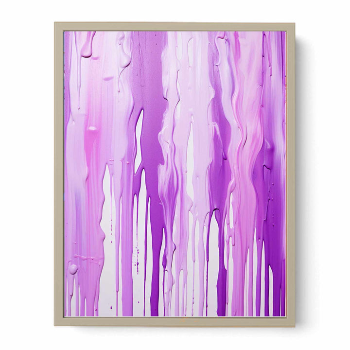 Color Drips Art Purple Painting