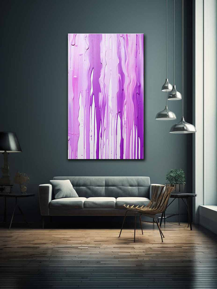 Color Drips Art Purple Painting