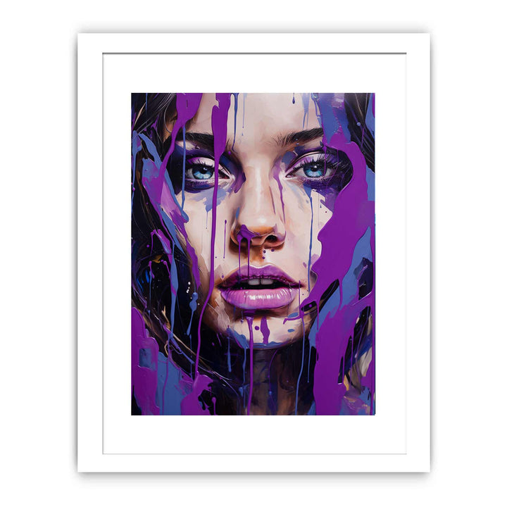 Color Purple Girl Drips Art Painting