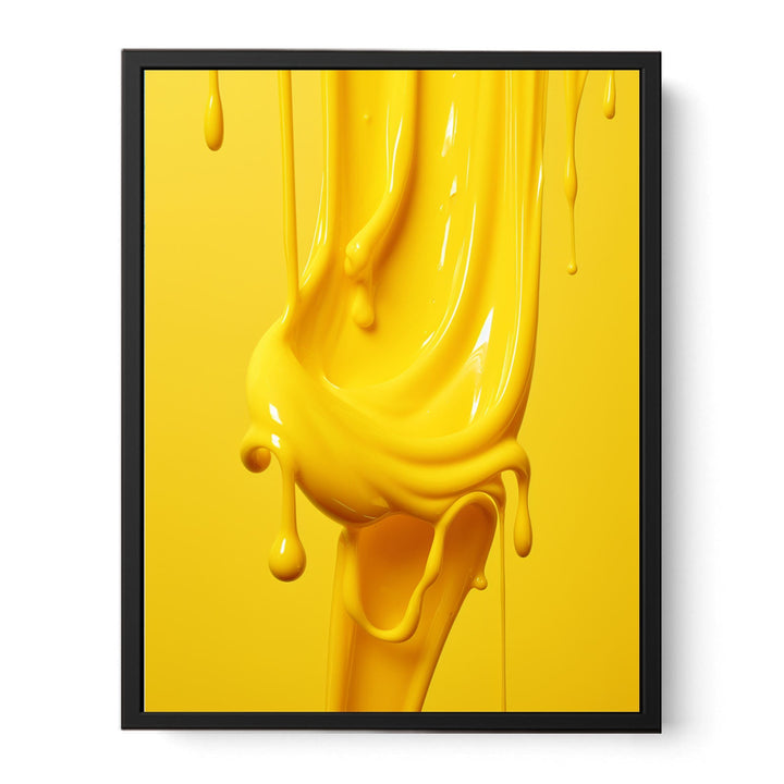 Yellow Art Dripping Color Painting