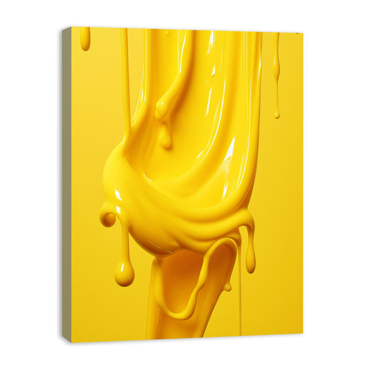 Yellow Art Dripping Color Painting