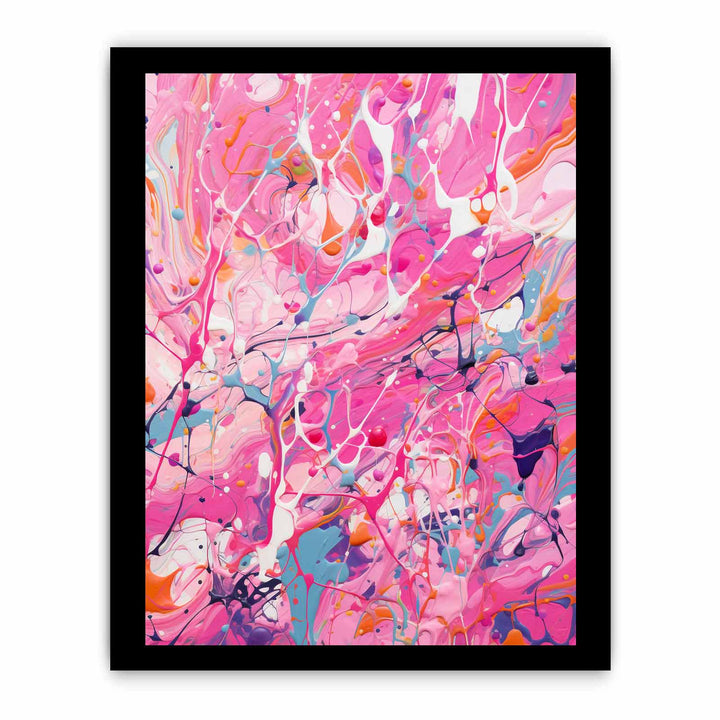 Pink Dripping Color Painting