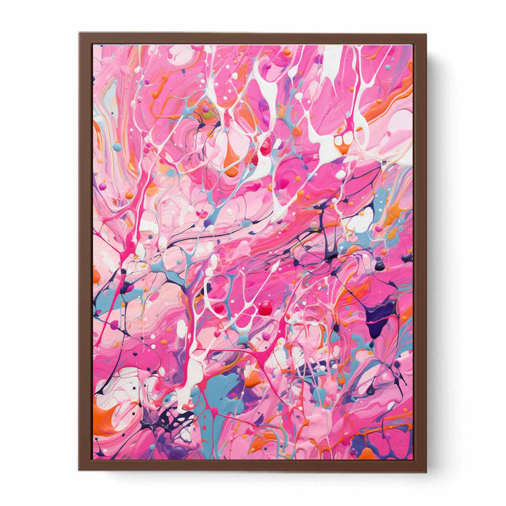 Pink Dripping Color Painting