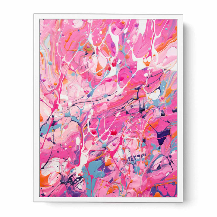 Pink Dripping Color Painting