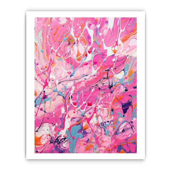 Pink Dripping Color Painting