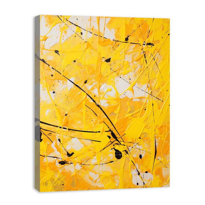 Painting Yellow Color Drips  