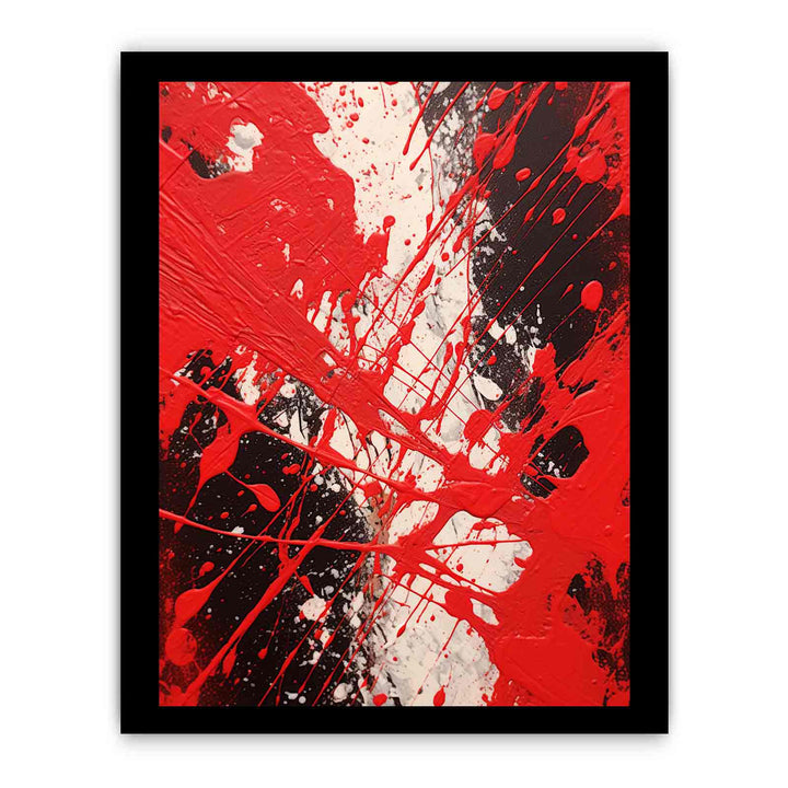 Red Dripping Color Painting