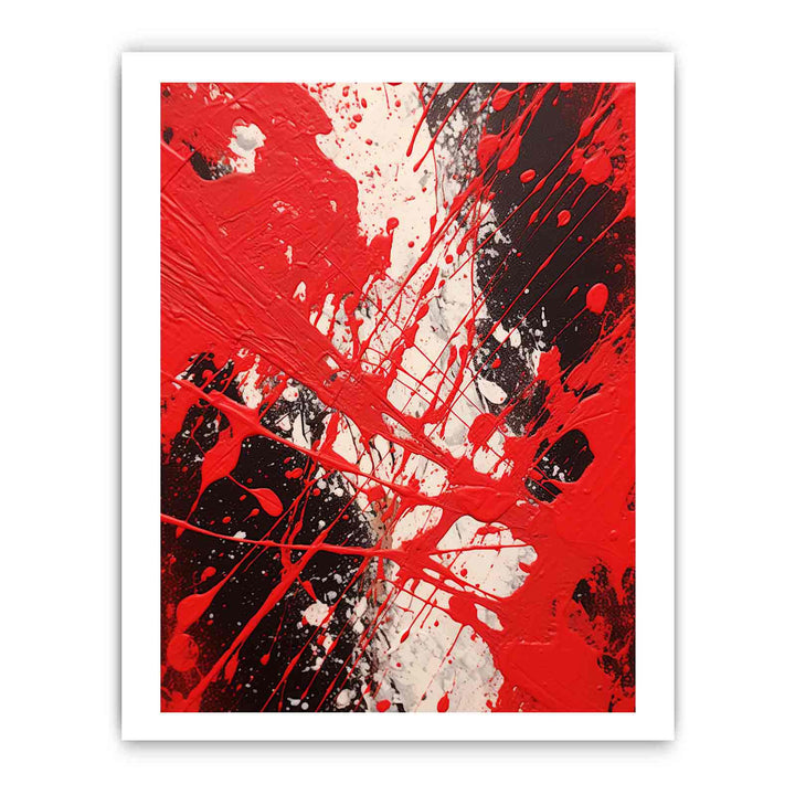 Red Dripping Color Painting