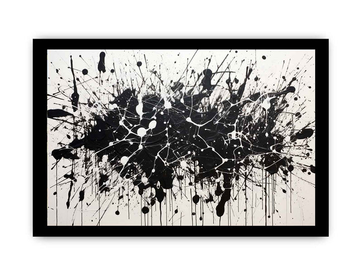 Black Art Dripping Color Painting